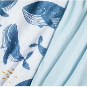 Cloud Island 2-Pack Jersey Crib Fitted Sheets with Whale Print Baby bed toddler